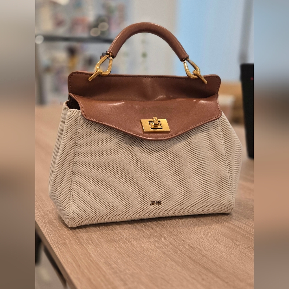 JW PEI Canvas Handbag With Faux Leather Trimming And Accents. Like New.